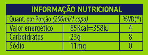 Informação Nutricional Guaraná